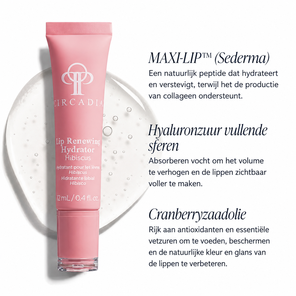 Circadia Lip Renewing Hydrator Hibiscus 12 ml